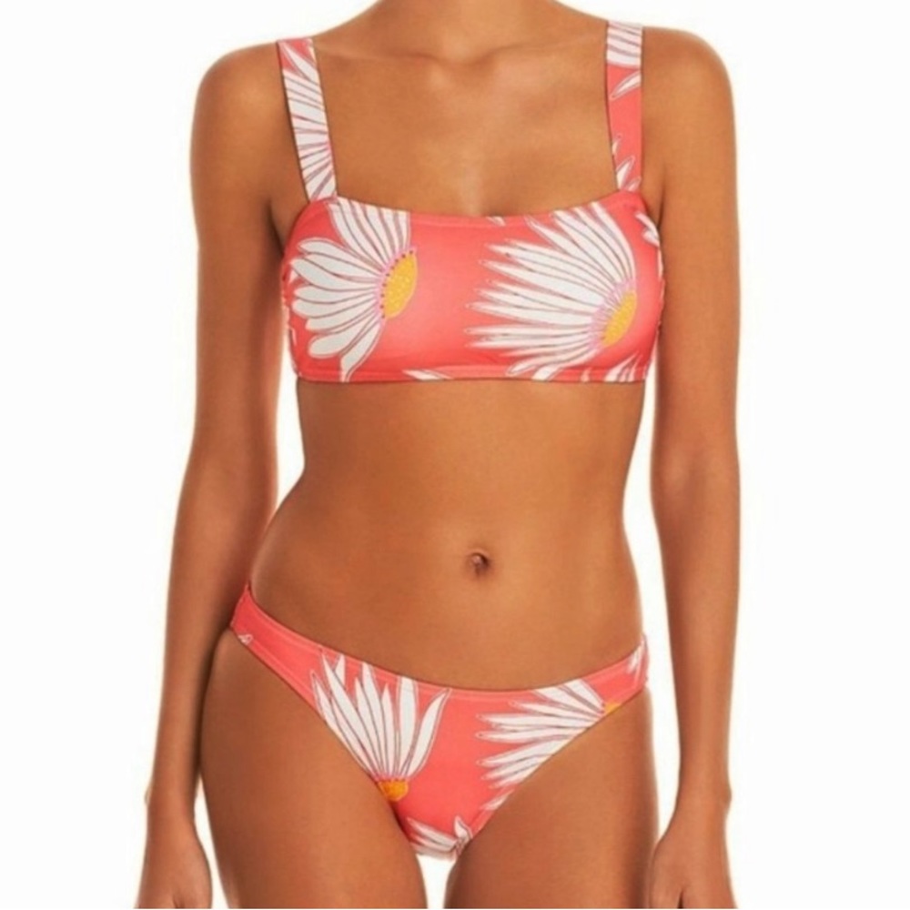 NWT Kate Spade New York Falling Flower pink bikini set.